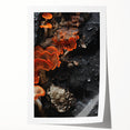 Extra large rolled print of close-up floral elements in natural tones, ideal for art wall dining room or bathroom decor.