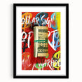 Bold Pop Art Wall Art - Dollar Sign Canvas with Red and Yellow