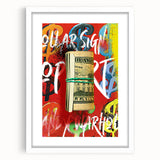Bold Pop Art Wall Art - Dollar Sign Canvas with Red and Yellow