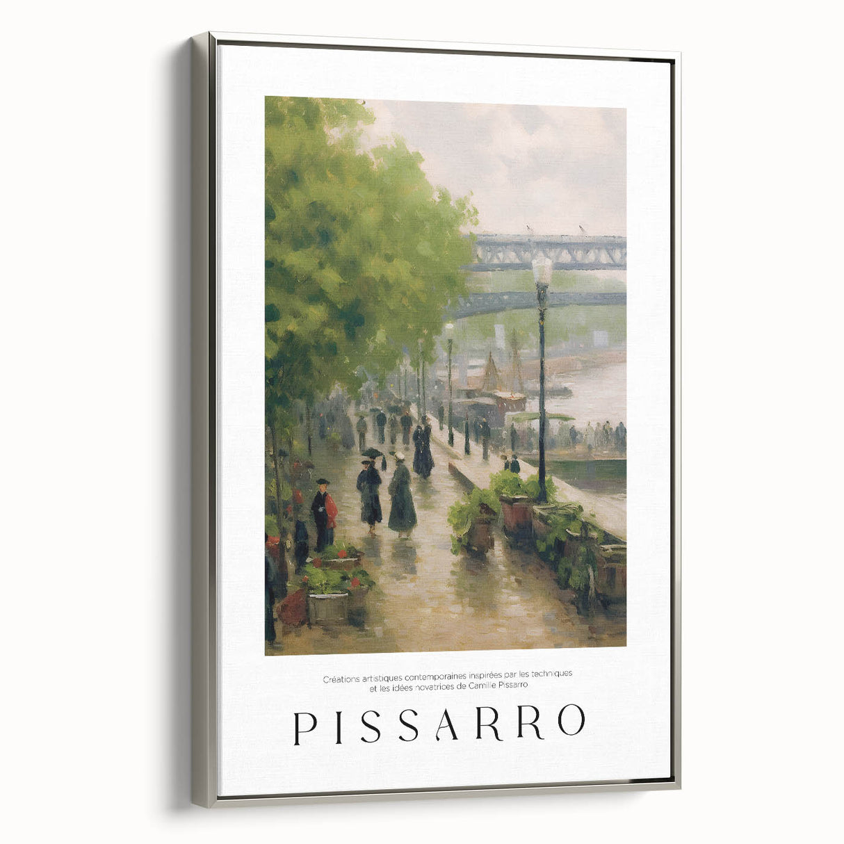 Vintage poster art of a colorful landscape painting on a framed canvas, ideal for enhancing a living room's decor.