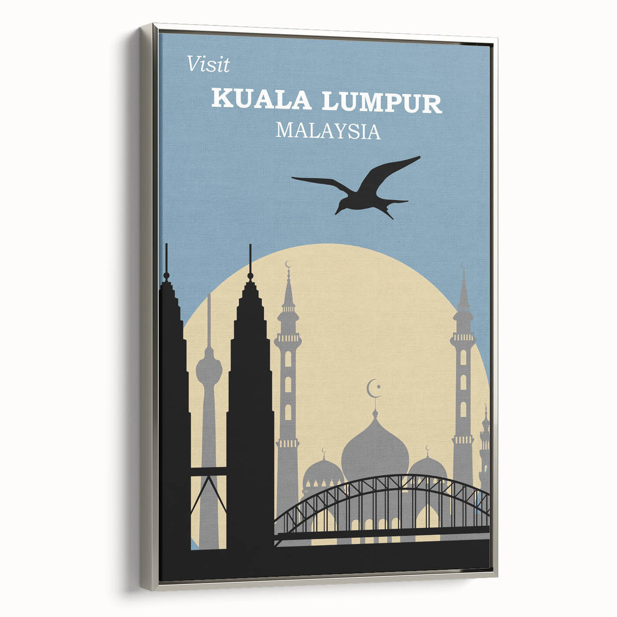 Retro Kuala Lumpur Travel Poster – Vintage Prints & Retro Wall Art