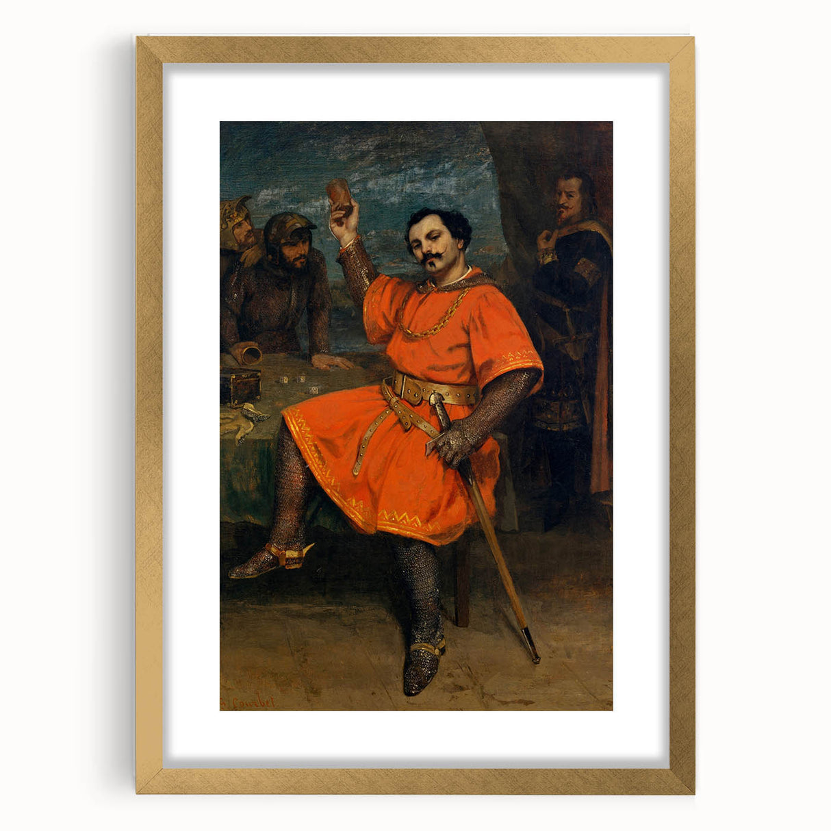 Realism Art Prints - Portrait of Louis Guéymard by Gustave Courbet