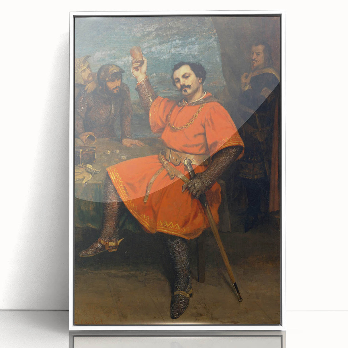 Realism Art Prints - Portrait of Louis Guéymard by Gustave Courbet