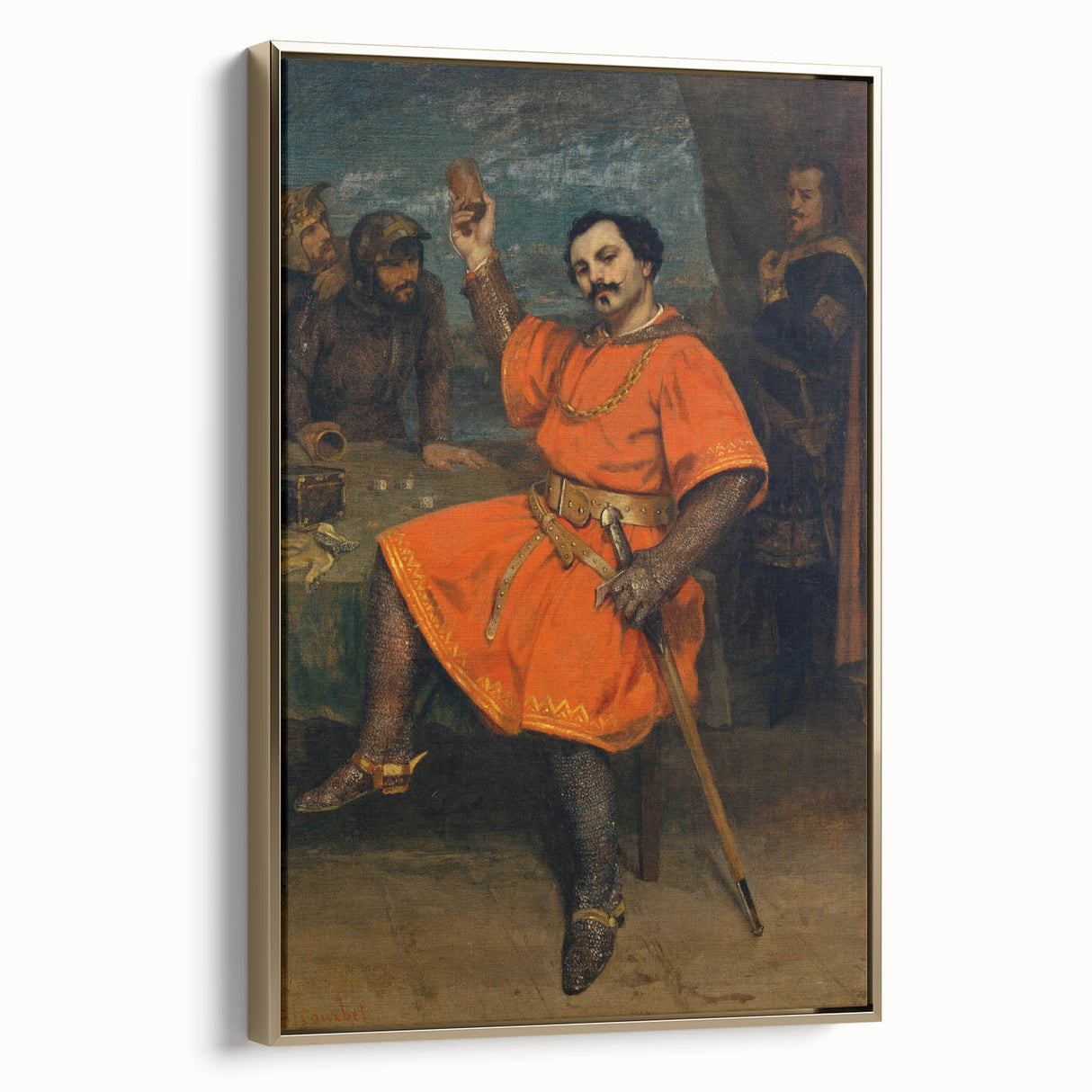 Realism Art Prints - Portrait of Louis Guéymard by Gustave Courbet