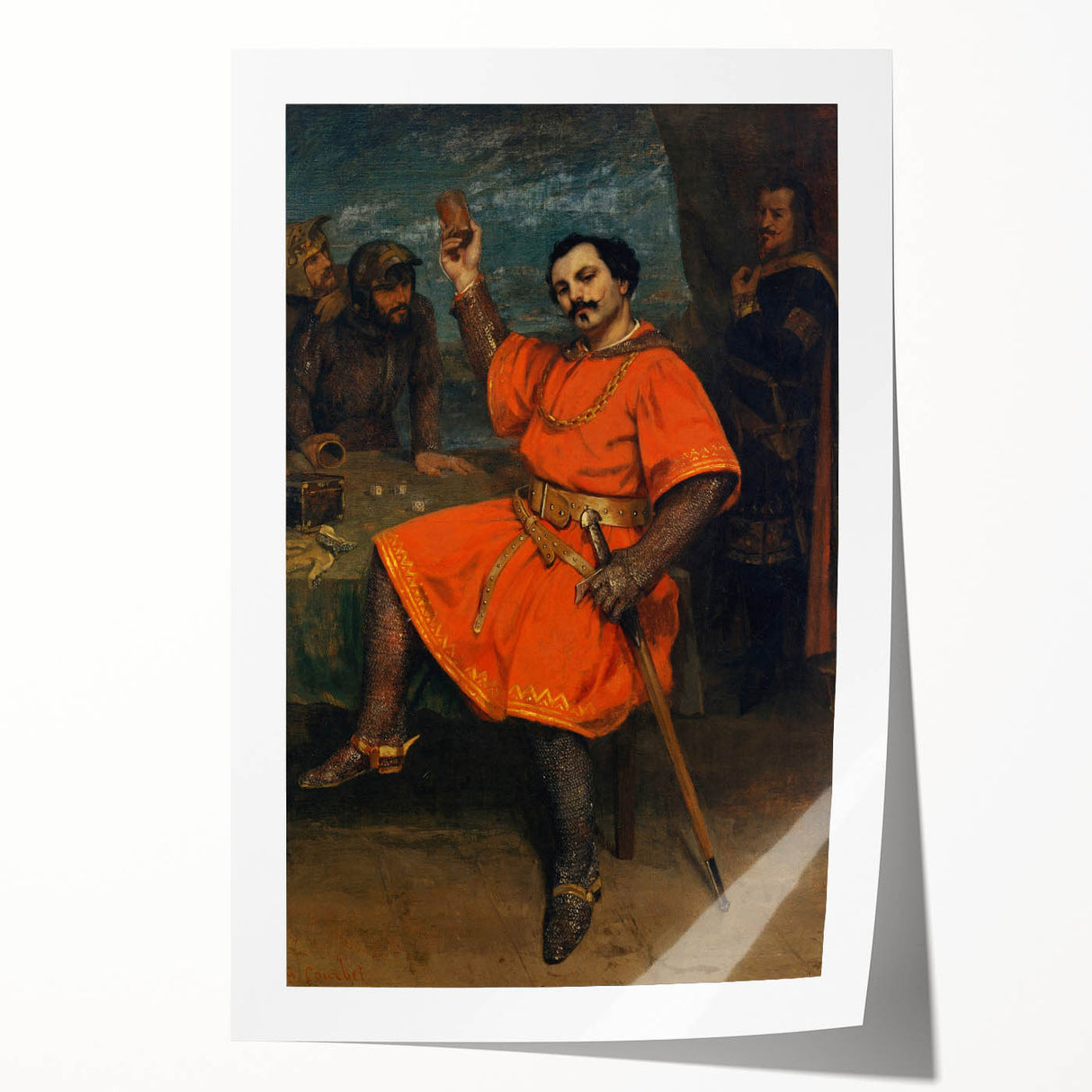Realism Art Prints - Portrait of Louis Guéymard by Gustave Courbet