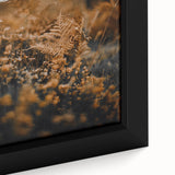 Framed canvas depicting a black textured tree with colorful autumn leaves, ideal for extra large living room wall art.