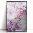 Large abstract wall art depicting spring themes in bright green and yellow tones on a black framed acrylic print.