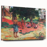 French Impressionist Art - Whispered Words by Paul Gauguin Print