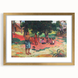 French Impressionist Art - Whispered Words by Paul Gauguin Print