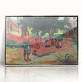 French Impressionist Art - Whispered Words by Paul Gauguin Print