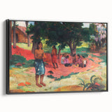 French Impressionist Art - Whispered Words by Paul Gauguin Print