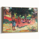 French Impressionist Art - Whispered Words by Paul Gauguin Print