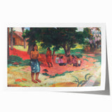 French Impressionist Art - Whispered Words by Paul Gauguin Print