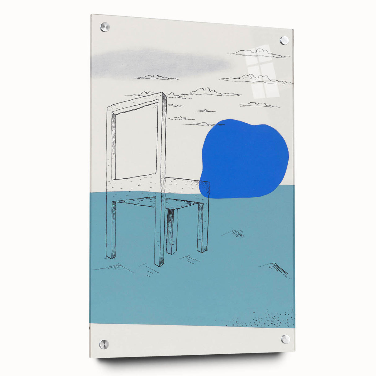 Modern Wall Art: Landscape with a Chair - Abstract Minimalism