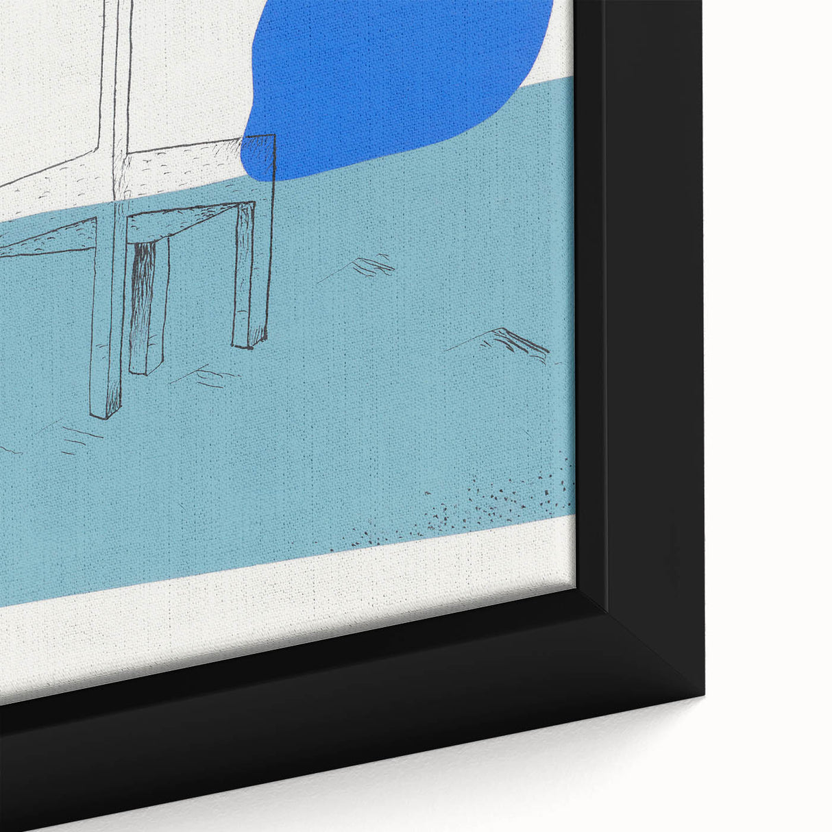 Modern Wall Art: Landscape with a Chair - Abstract Minimalism