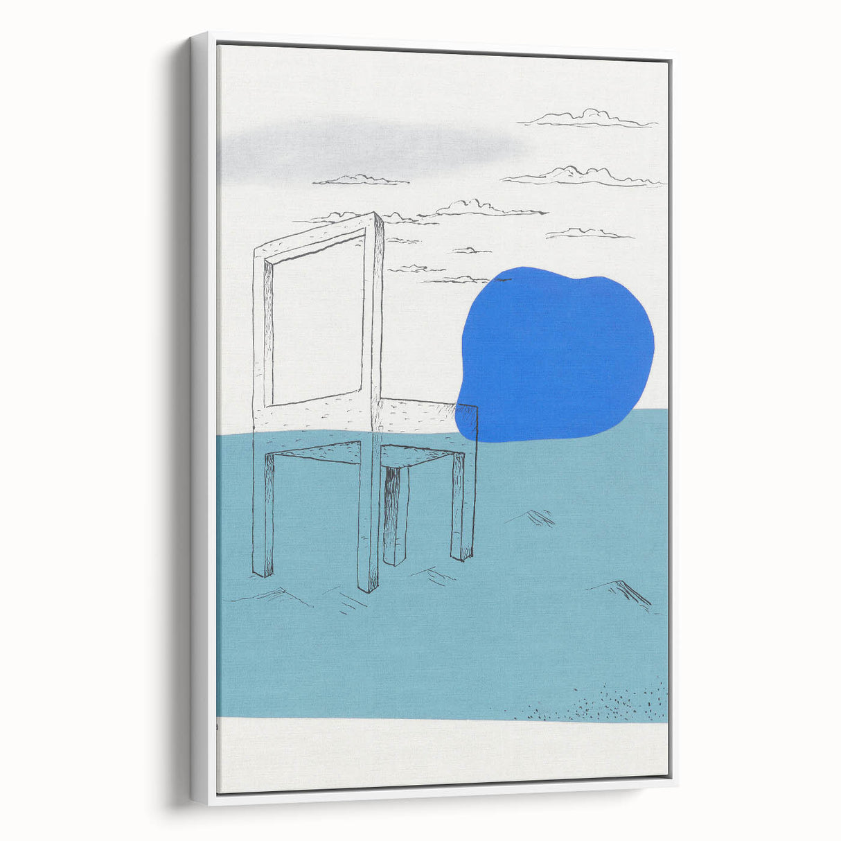 Modern Wall Art: Landscape with a Chair - Abstract Minimalism