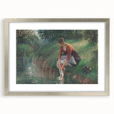 Impressionist Prints - Woman Bathing by Camille Pissarro Art