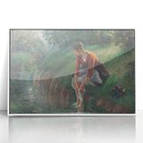 Impressionist Prints - Woman Bathing by Camille Pissarro Art
