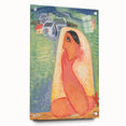 Modern Wall Art: Villager - Vibrant Folk-Inspired Portrait