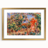 Renoir Prints - Woman in Red in Landscape Impressionist Wall Art