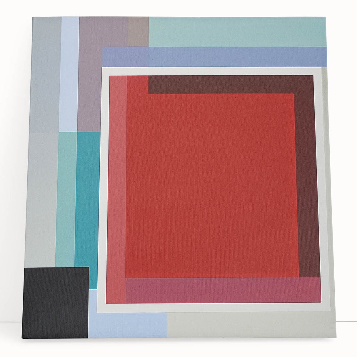 Modern Abstract Bedroom Wall Art – Bold Red & Brown Canvas