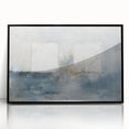 Framed abstract geometric wall art in black acrylic, showcasing sharp angles and modern design elements, perfect for contemporary home decor or office spaces.