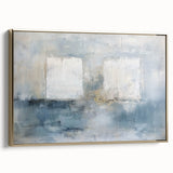 Abstract geometric framed canvas artwork in gold hues, showcasing a modern design with sharp angles and clean lines, perfect for contemporary home decor.