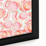 Extra large black wall art on canvas featuring a close-up of colorful, textured fruits, ideal for living room decor.