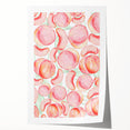 Rolled canvas print depicting a variety of vibrant, colorful fruits, ideal for art wall dining room decor.