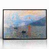 Iconic Impressionist Art - Monet's Impression, Sunrise, Framed Print