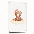 Girls Bedroom Art - Christmas Teddy Bear on Cloud Wall Decor