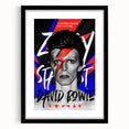 Iconic Pop Art Wall Art - Bowie Canvas with Red, Blue, and Black