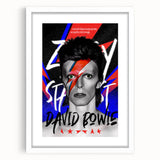 Iconic Pop Art Wall Art - Bowie Canvas with Red, Blue, and Black