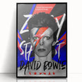 Iconic Pop Art Wall Art - Bowie Canvas with Red, Blue, and Black