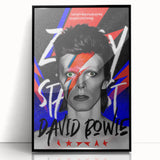 Iconic Pop Art Wall Art - Bowie Canvas with Red, Blue, and Black