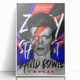 Iconic Pop Art Wall Art - Bowie Canvas with Red, Blue, and Black