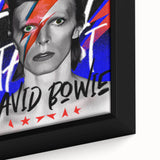 Iconic Pop Art Wall Art - Bowie Canvas with Red, Blue, and Black