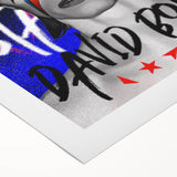 Iconic Pop Art Wall Art - Bowie Canvas with Red, Blue, and Black