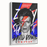 Iconic Pop Art Wall Art - Bowie Canvas with Red, Blue, and Black