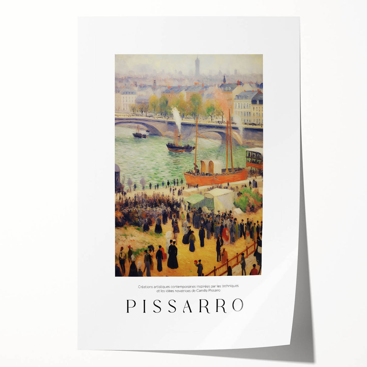 Extra large rolled print of a floral painting in soft pastel shades, suitable for dining room or bathroom wall art.