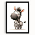 Safari Zebra Nursery Wall Art - Children's Wall Art Print