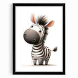 Safari Zebra Nursery Wall Art - Children's Wall Art Print
