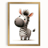 Safari Zebra Nursery Wall Art - Children's Wall Art Print