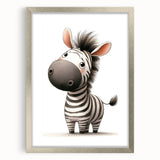 Safari Zebra Nursery Wall Art - Children's Wall Art Print