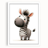 Safari Zebra Nursery Wall Art - Children's Wall Art Print