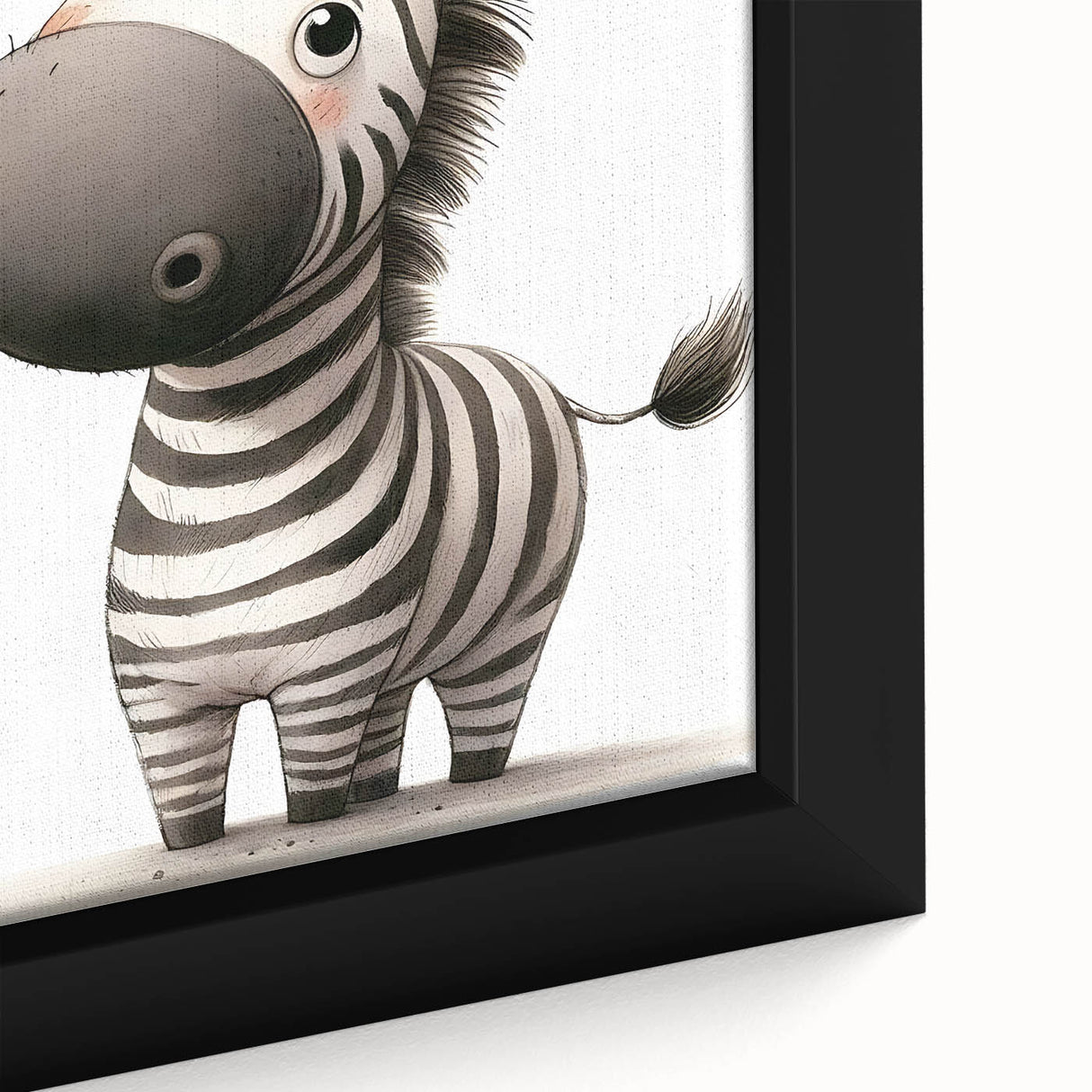 Safari Zebra Nursery Wall Art - Children's Wall Art Print