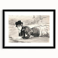 Classic Impressionist Monochrome – Manet’s Beach Portrait