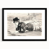 Classic Impressionist Monochrome – Manet’s Beach Portrait