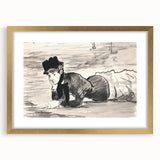 Classic Impressionist Monochrome – Manet’s Beach Portrait