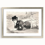 Classic Impressionist Monochrome – Manet’s Beach Portrait